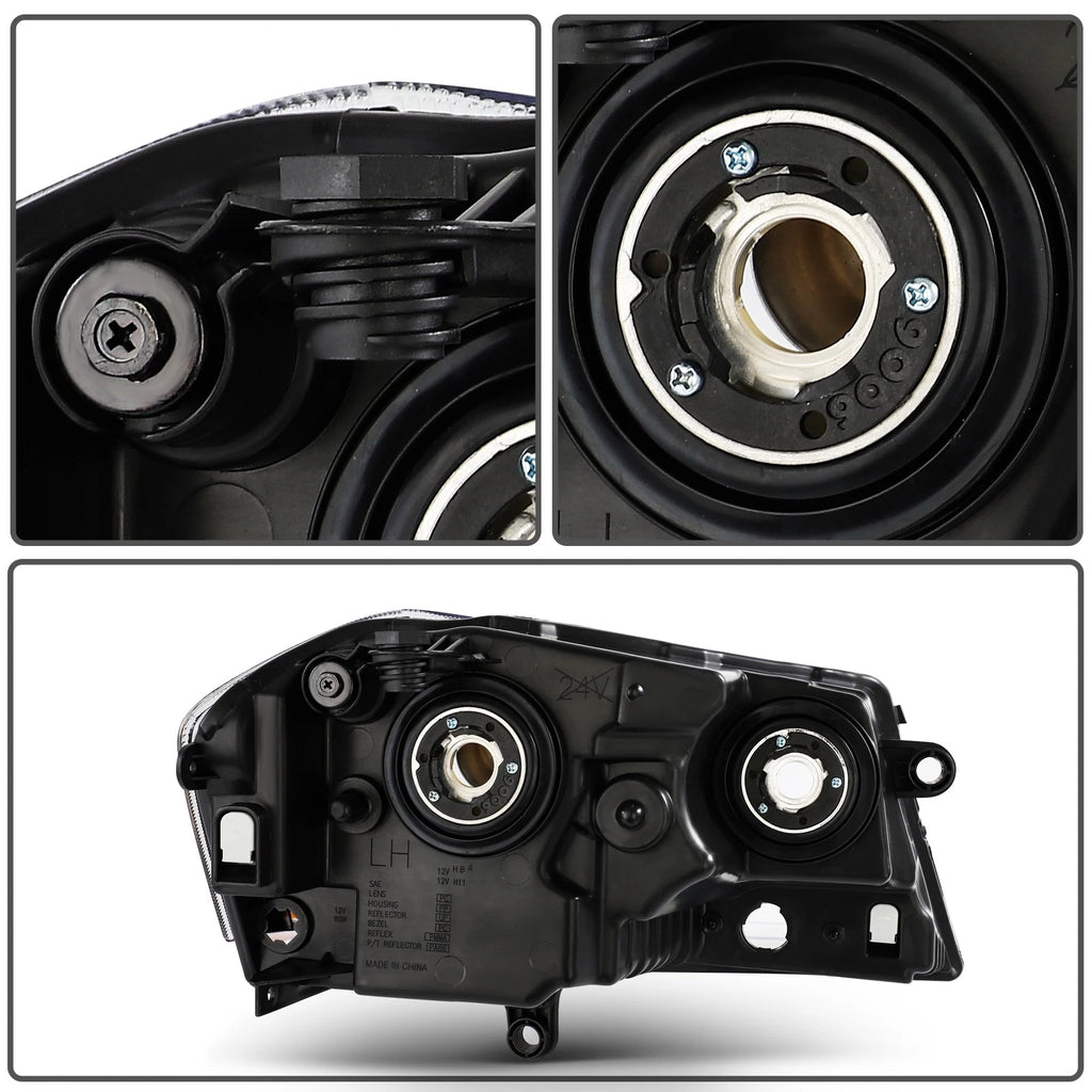 Pair Headlight Assemblies for Dodge Avenger (2008–2014) Reflector Type
