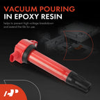 Set of 4 Red Ignition Coils for Jeep Compass Patriot Dodge Journey