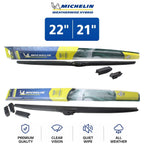 Set of 2 Michelin WeatherWise Hybrid All-Weather Wiper Blades 22"/21"