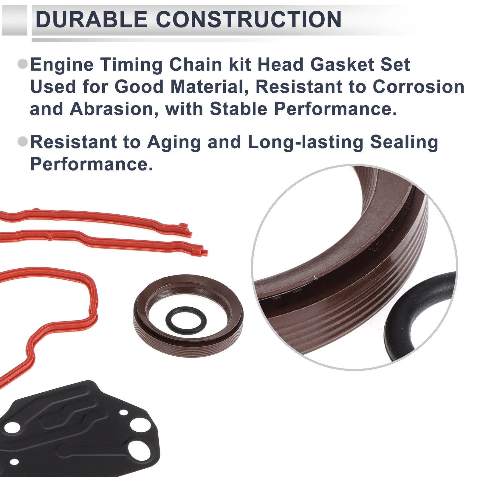 Set of 2 Engine Timing Cover Gasket Seal TCS46078 for Ford Lincoln 5.4L