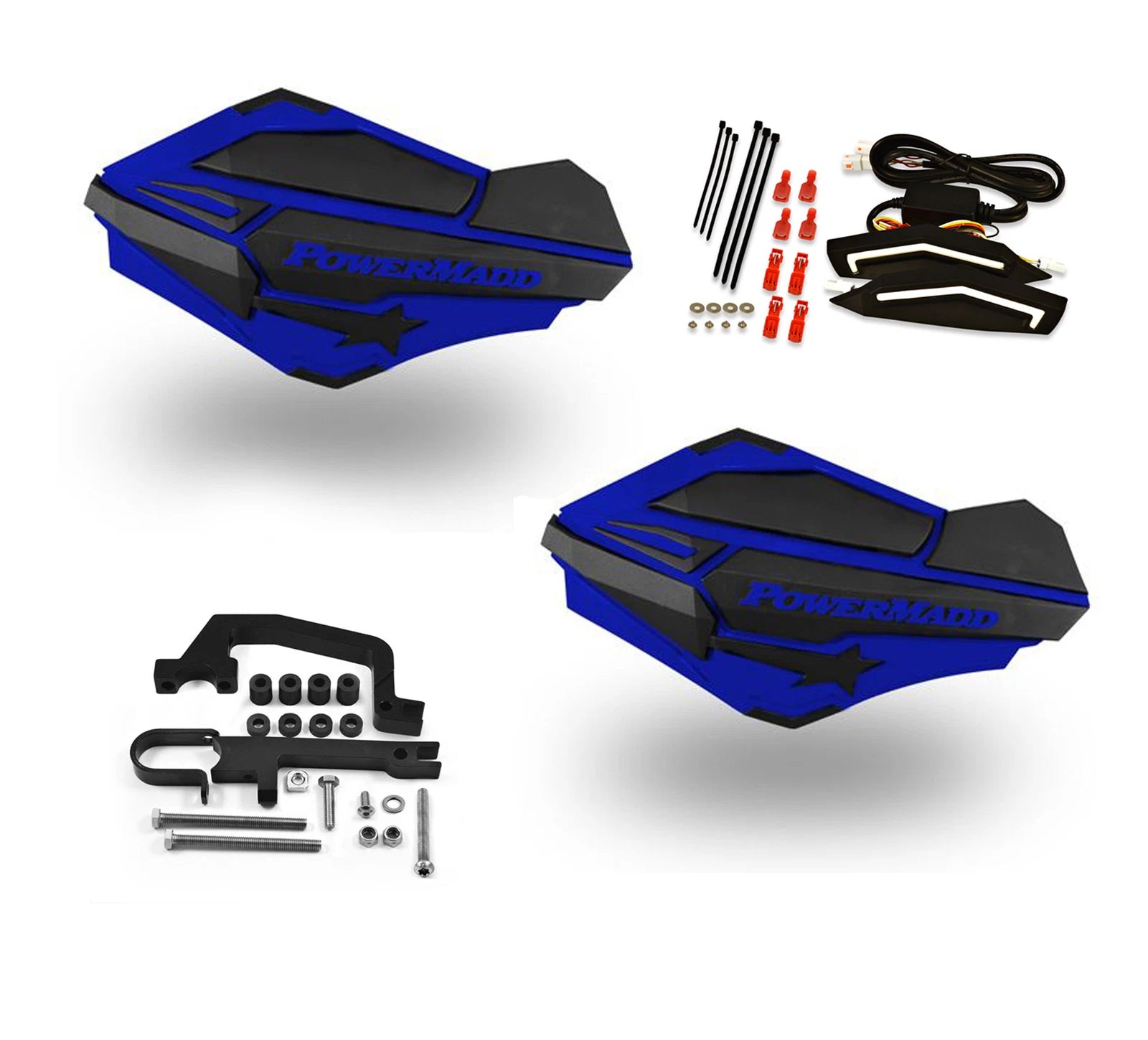 Powermadd Sentinel LED Turn Signal Handguards for Snowmobile (Hayes)