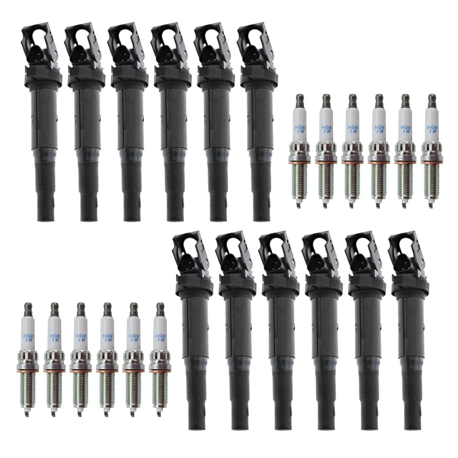Set of 12 Ignition Coils & NGK Iridium Spark Plugs for BMW G12 (2016–2022)