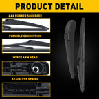Rear Wiper Blade and Arm for Toyota RAV4 (2013–2019)