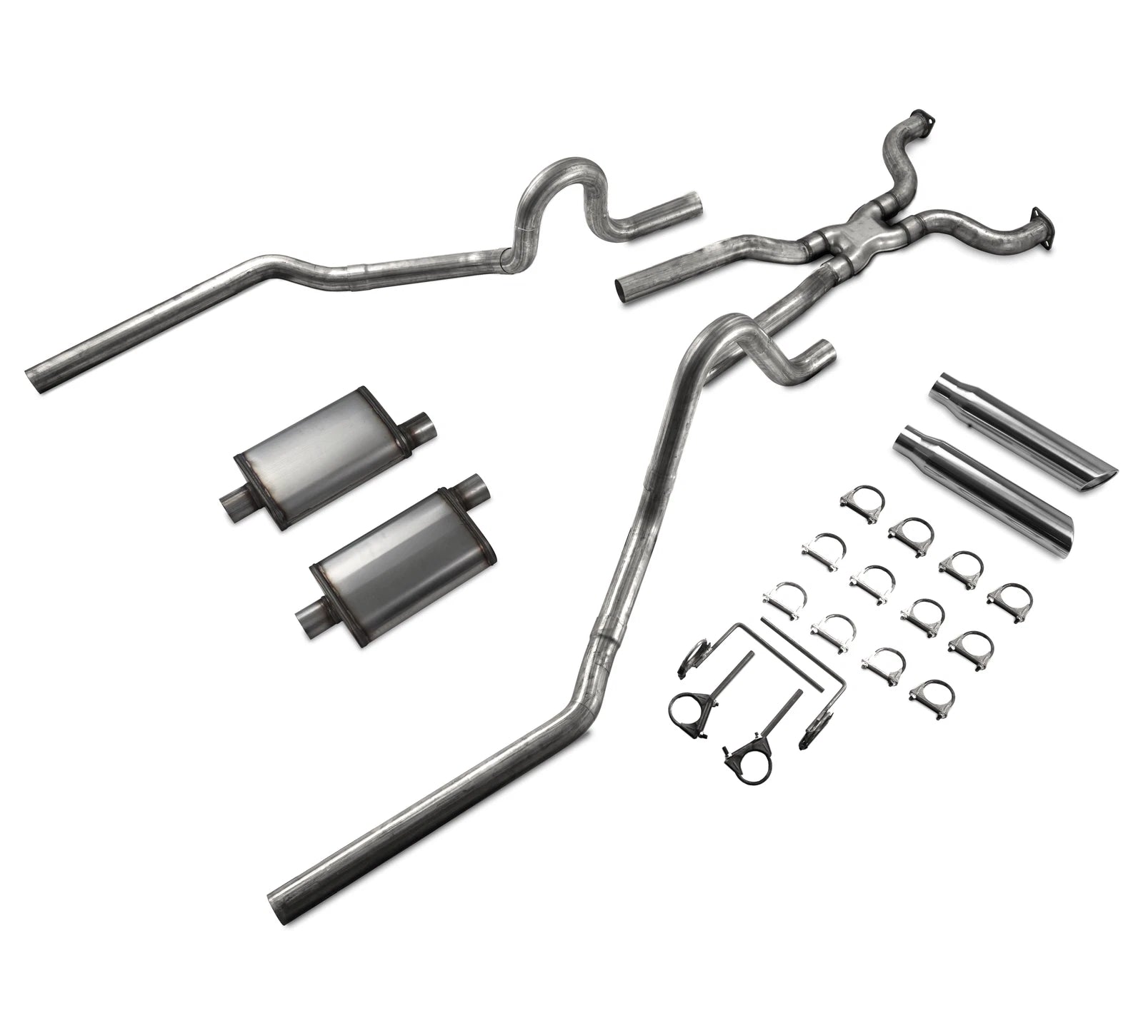 2.5" Dual Exhaust for Ford Crown Victoria P71 (2004–2011) - Jones MAX Flow Tips