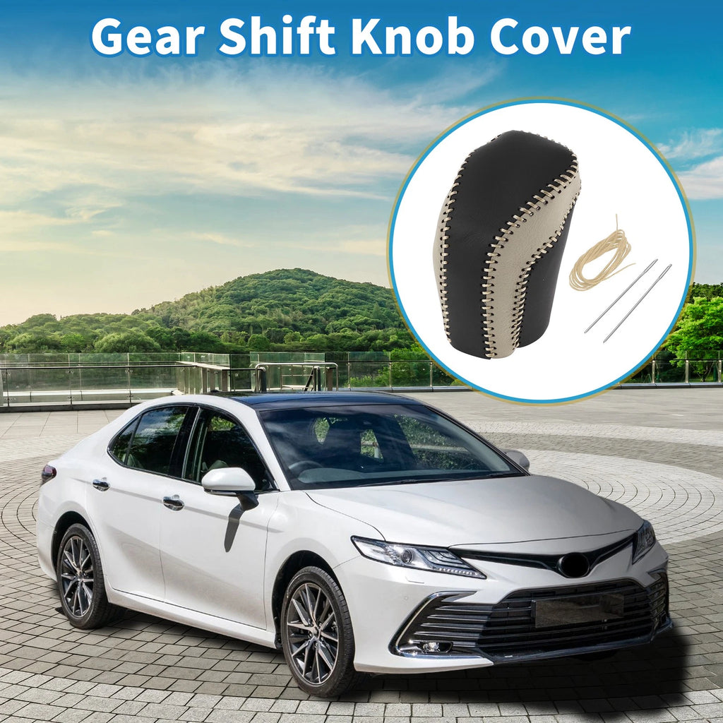 Gear Shift Knob Cover for Toyota Camry (2018–2024) Black Beige