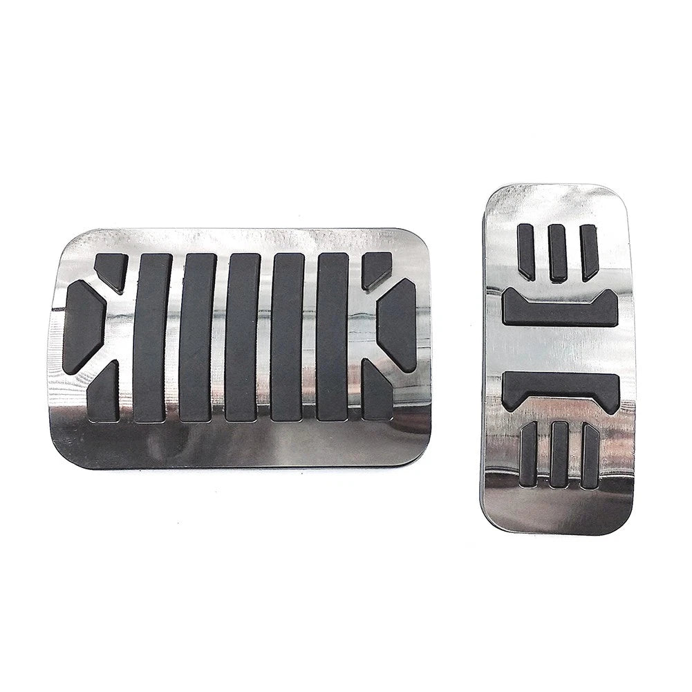 2X Stainless Steel Brake Gas Pedal Covers for Jaguar XE XF XJ XJL (2015–2020)