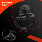 6x Black Steel Rear Cargo D-Hooks for Ford Transit 150 250 350 (2015-2024)