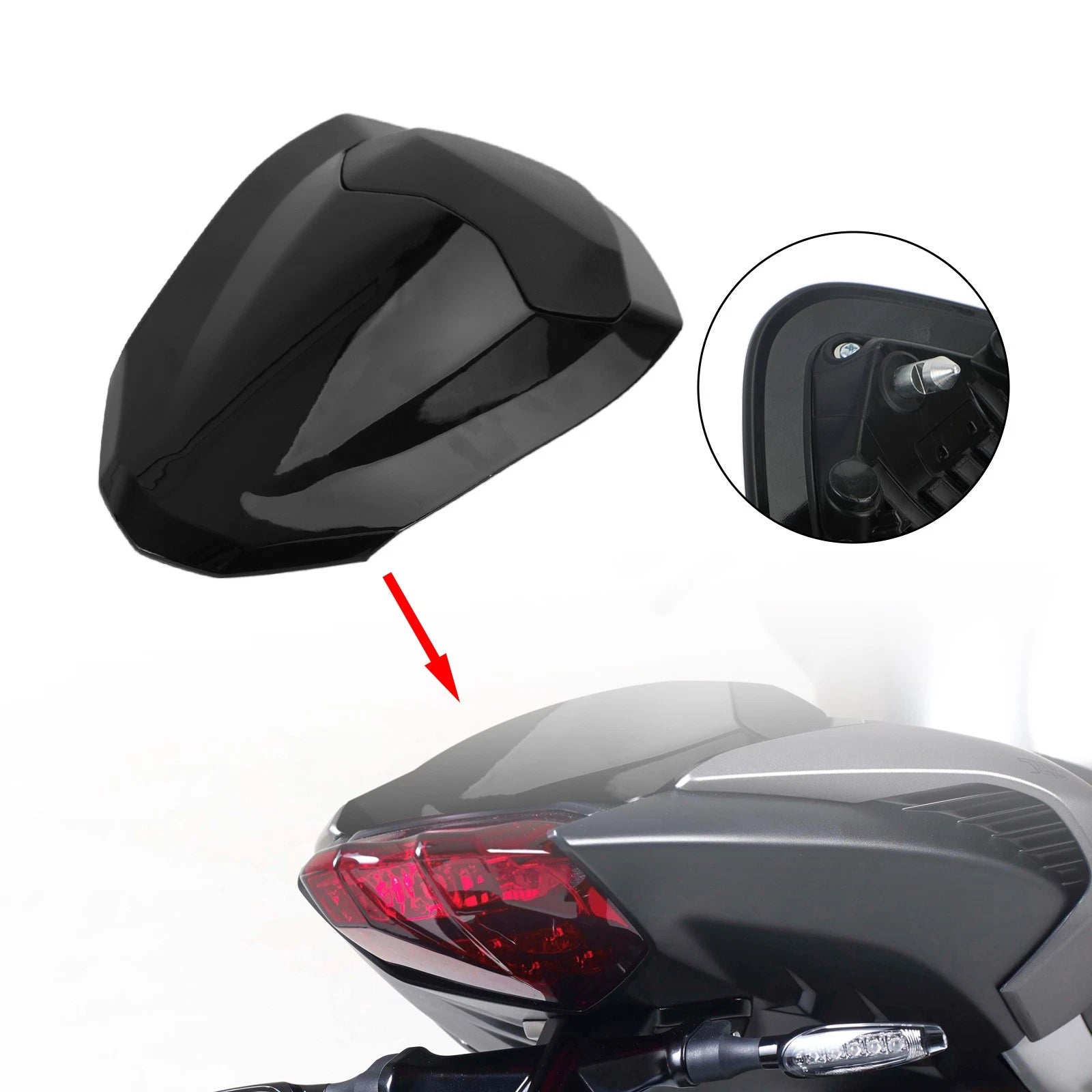 Rear Tail Seat Fairing Cowl Cover for Street Triple RS 765 (2017–2019) Black