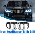 Front Hood Bumper Grille for BMW X5 (2014–2020) - 51137454888, 51137454890, Silver Tone