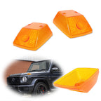 Set of 2 Gloss Amber Lens Front Turn Signal Lamp Housings for Benz W463 G-Class