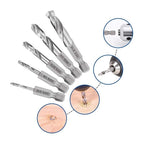 Quick Change Drill Bits for Metal 14 Hex Shank (Set of 4)