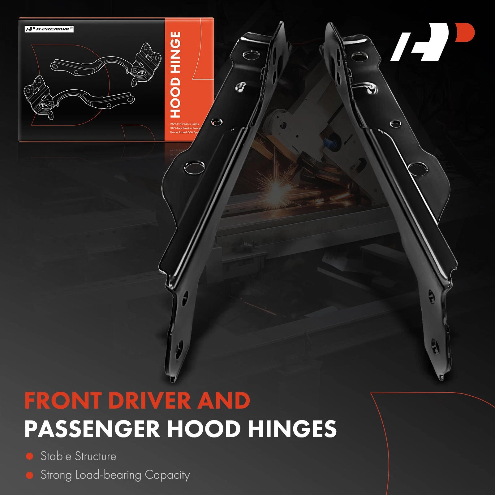 2Pcs Front Side Hood Hinge for Chevy Silverado GMC Sierra 2500 3500 (2007–2019)