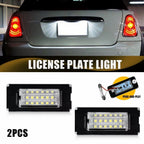 White LED License Plate Lights Tag Kit for Mini Cooper Hatchback (2007–2013)