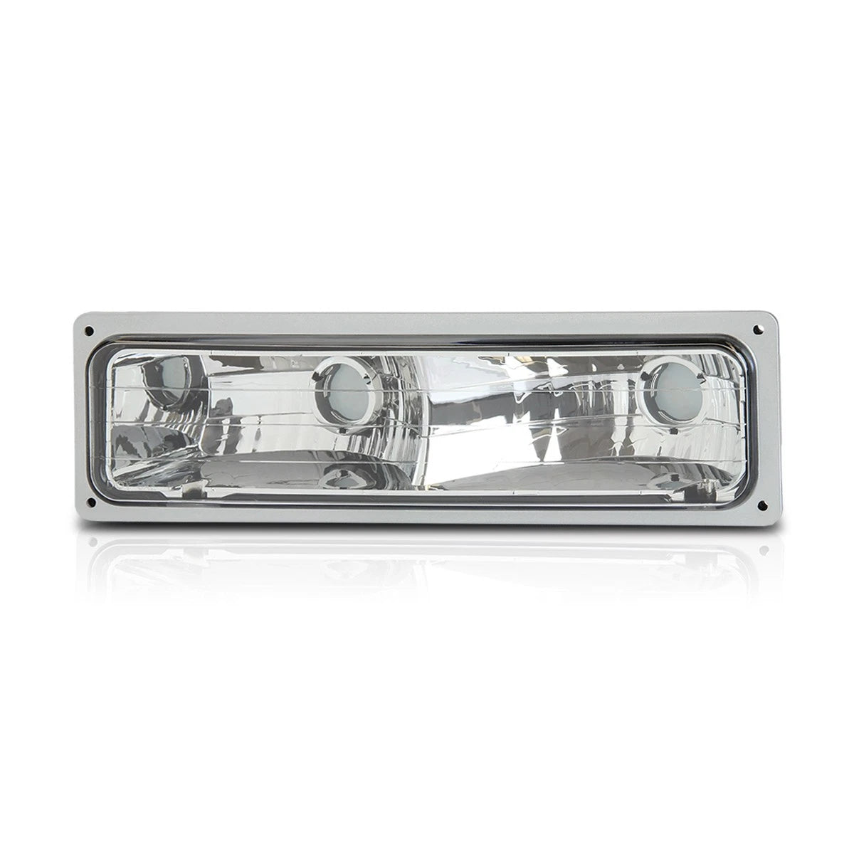 Bumper Light Turn Signal Lamp Chrome for Chevy GMC C10 C/K Suburban (1988–1998)