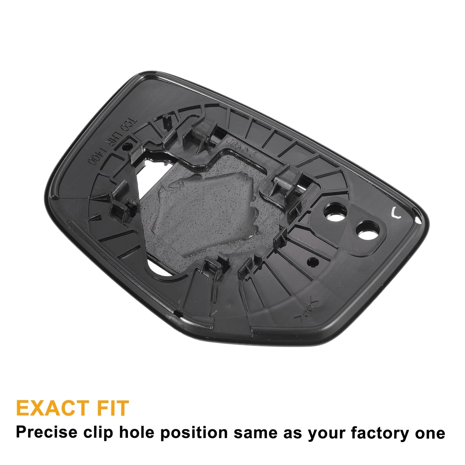 Right Side White Mirror Glass w/ Back for Honda Accord (2008–2010)