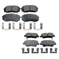 Set of 4 Akebono ProACT Ceramic Brake Pads for Sonata Cadenza Soul EV (2015–2023)