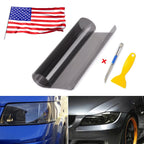 Headlight Lamp Tint Film for Universal Vehicles (12" x 72") Black