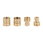 Set of 2 Solid Brass 3/4" Garden Hose Quick Connect Connectors