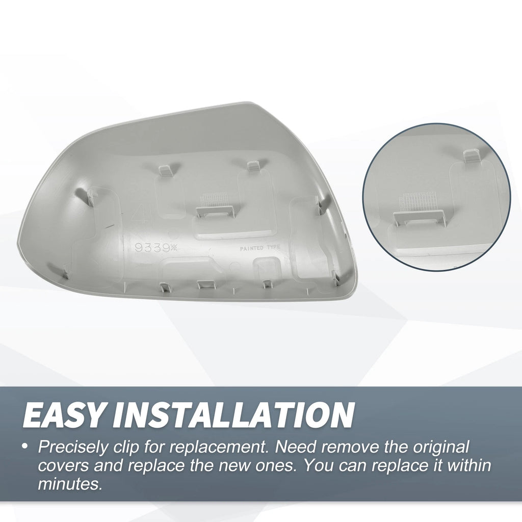 Left Side Mirror Cover Cap for Toyota Highlander (2009–2014) Gray