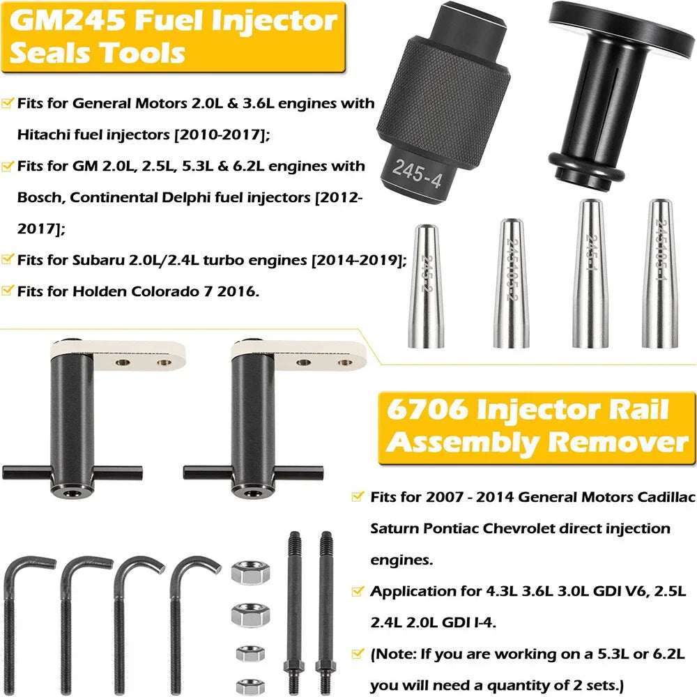 Fuel Injector Rail Assembly Remover & Seal Tools for GM245