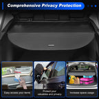Retractable Cargo Cover for Dodge Durango (2011–2025) - Black Shade