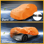 Waterproof Car Cover for Hyundai Ioniq 6 (2023) - Orange Cotton, Zipper
