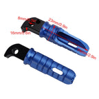 Rear Footrests Foot Pegs for Yamaha YZF R7 MT07 MT09 Tracer 9 GT (2021–2024)