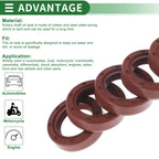 Set of 5 Oil Seal Rotary Shaft Seal FKM Rubber 27x40x10mm