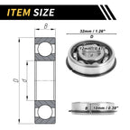 6201NR Deep Groove Ball Bearing for Scooter Skateboard Wheel (P5)