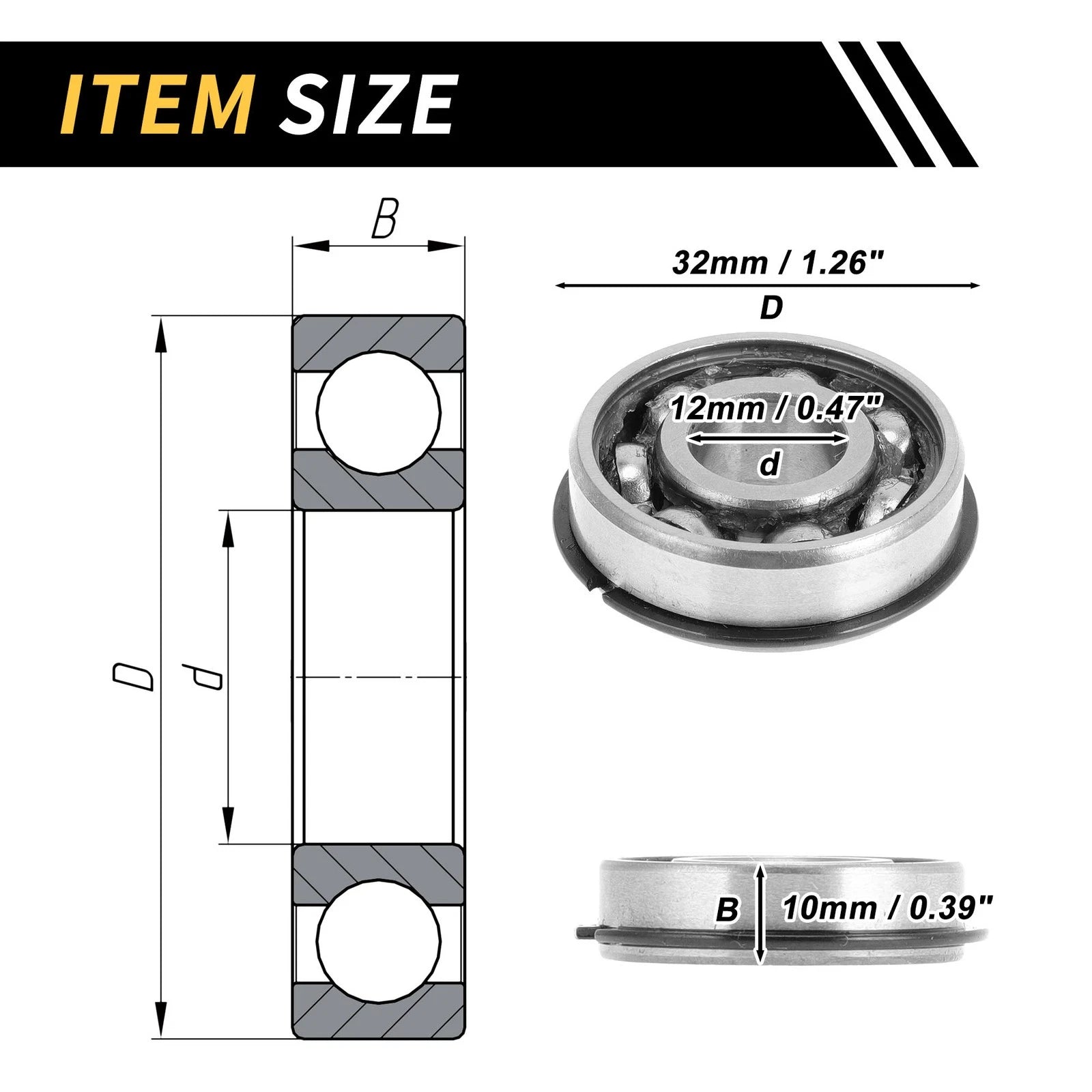 6201NR Deep Groove Ball Bearing for Scooter Skateboard Wheel (P5)