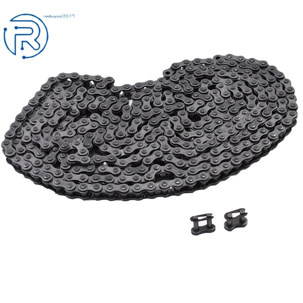 10 Feet Roller Chain with 2 Connecting Links 0.375 Inch