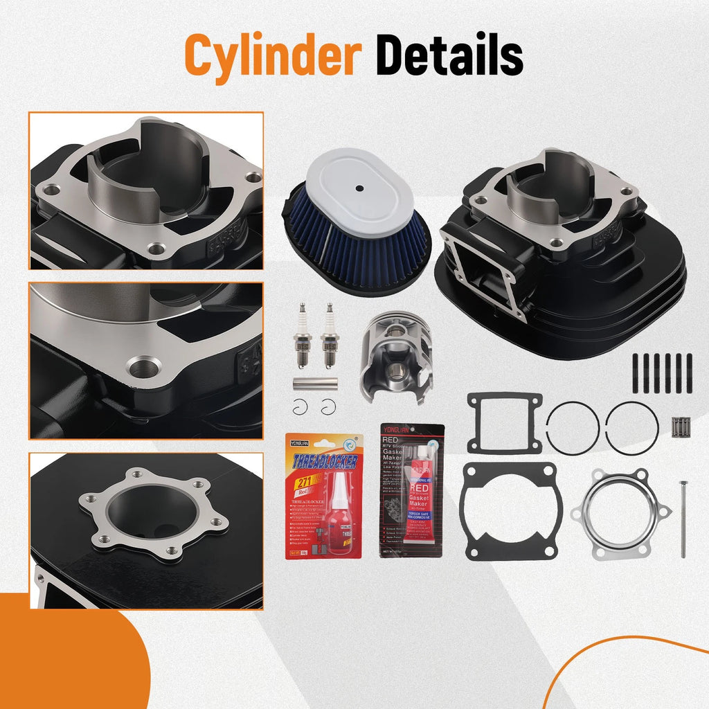 Cylinder Piston Gasket Air Filter Set for Yamaha Blaster YFS200 (1988–2006)