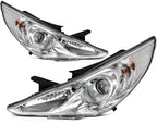 Projector Headlights Assembly Pair for Hyundai Sonata (2011–2014) Chrome