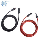 1 Pair 12AWG Solar Panel Extension Cable for Universal Use (15 FT)