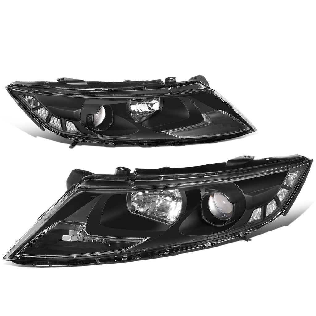 Projector Headlight Lamp for Kia Optima (2011–2013) - Black Housing, Clear Lens