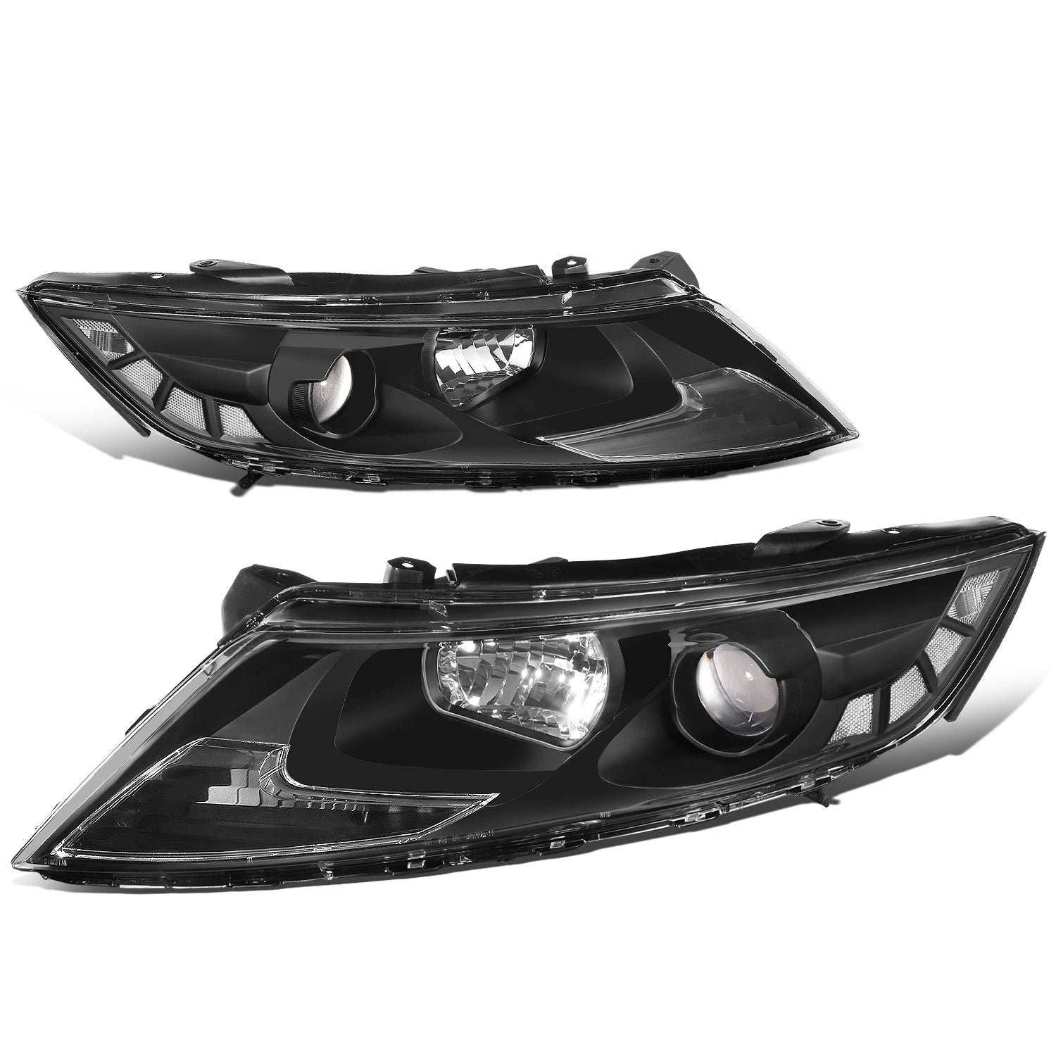 Projector Headlight Lamp for Kia Optima (2011–2013) - Black Housing, Clear Lens
