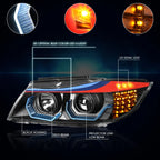 3D LED Angle Eye Projector Headlight for BMW E90 (2006–2008)