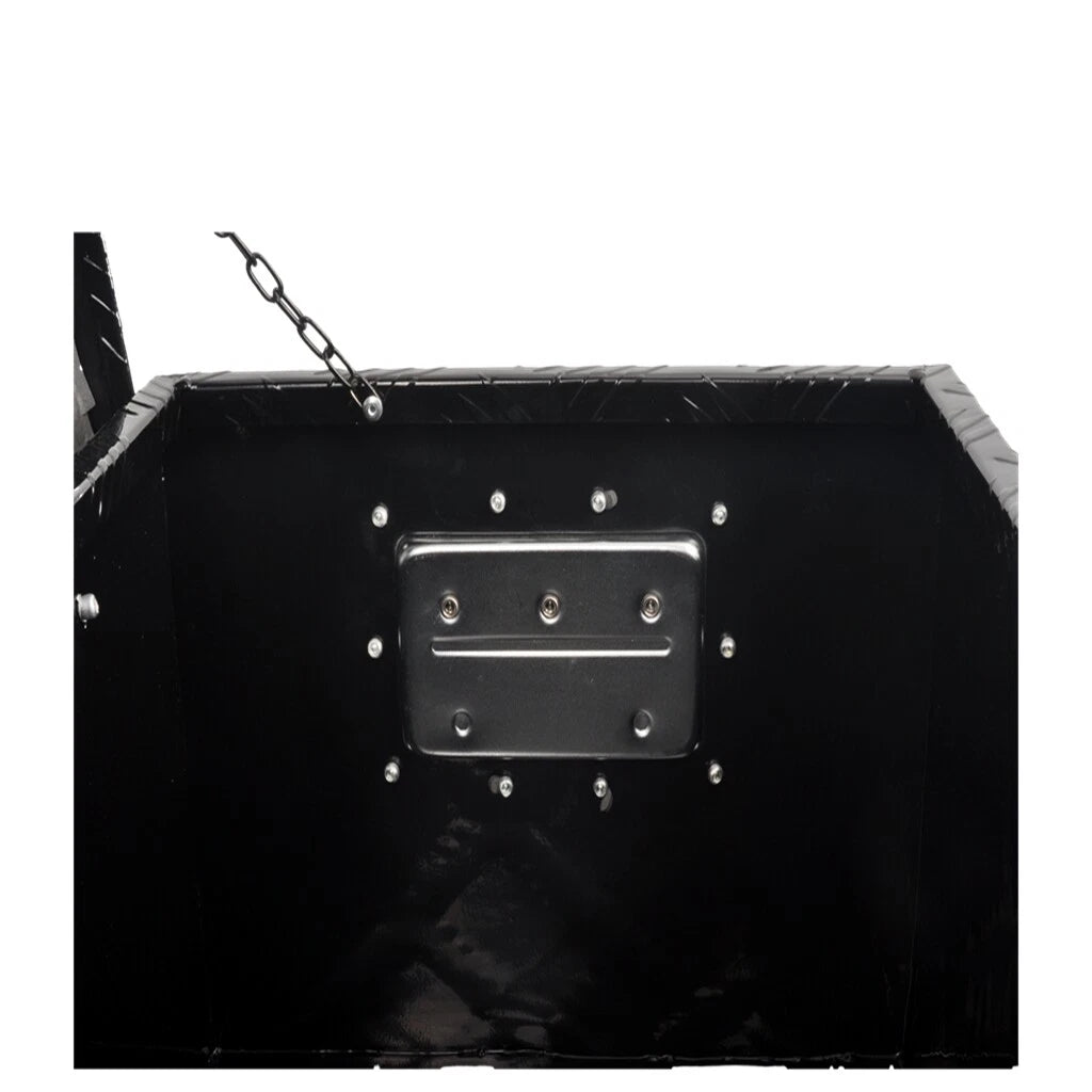 30" x 13" x 10" Black Aluminum Tool Box for Pickup Truck (Fits Most Models)