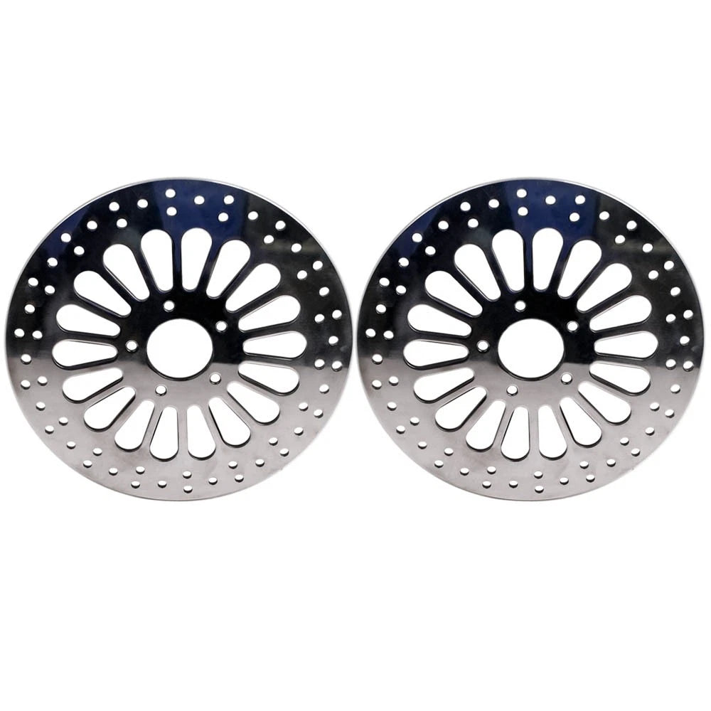 2X Stainless Steel 11.8" Brake Rotor Disk for Harley-Davidson Dyna (2007–2017)