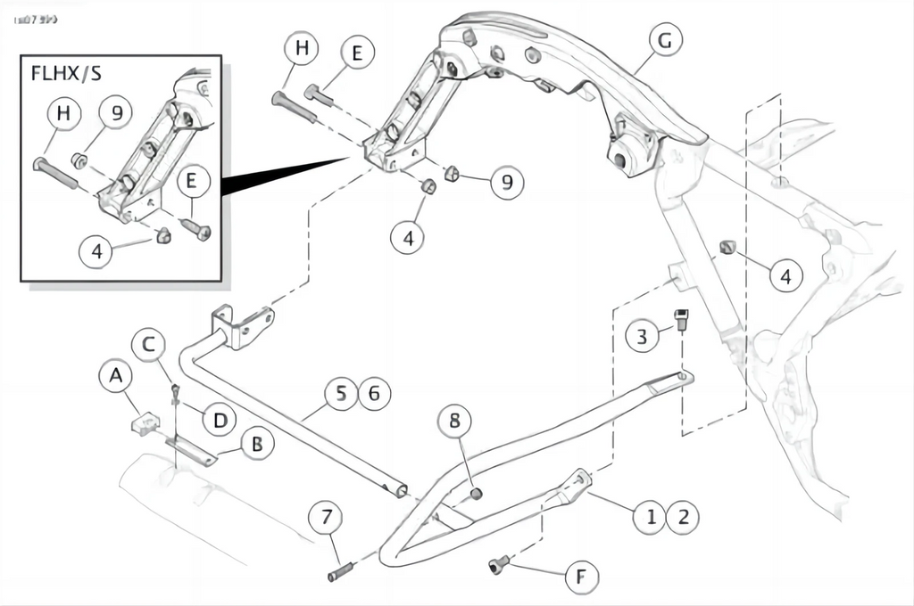 Saddlebag Crash Bars for Harley Touring Street Glide FLHX (2014–Present)