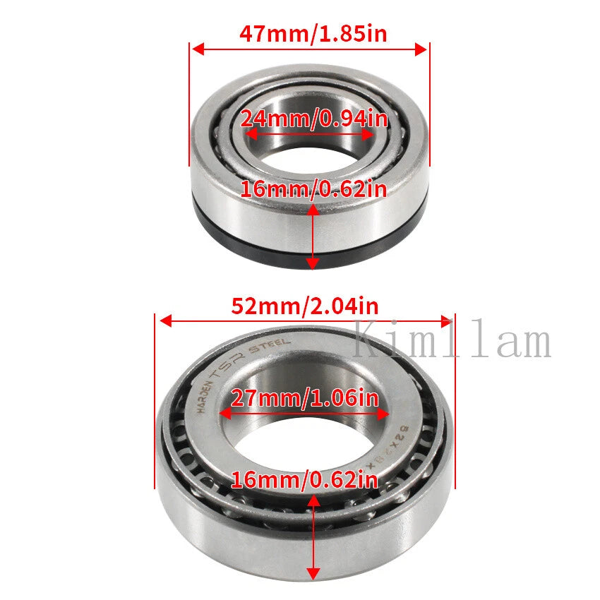 Steering Head Bearing Kit for Kawasaki KL650 KLR650 KL250 KLR250 KLX110L KLE500 (1990–2023)