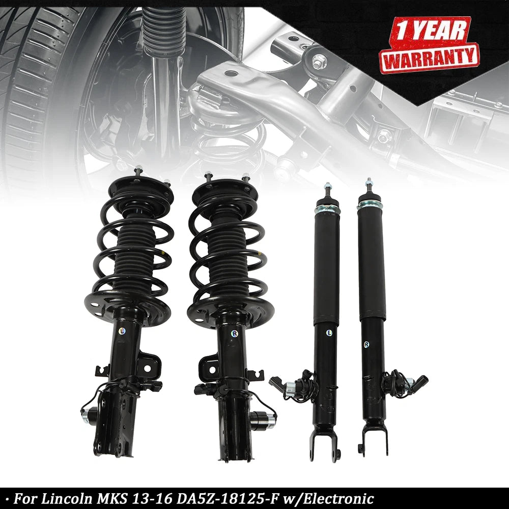 Set of 4 Shock Struts for Lincoln MKS (2013â2016) w/Electronic