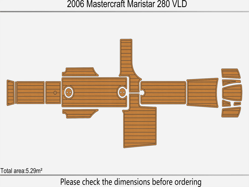 EVA Foam Pads for Mastercraft Maristar 280 VLD (2006)