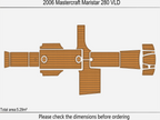 EVA Foam Pads for Mastercraft Maristar 280 VLD (2006)