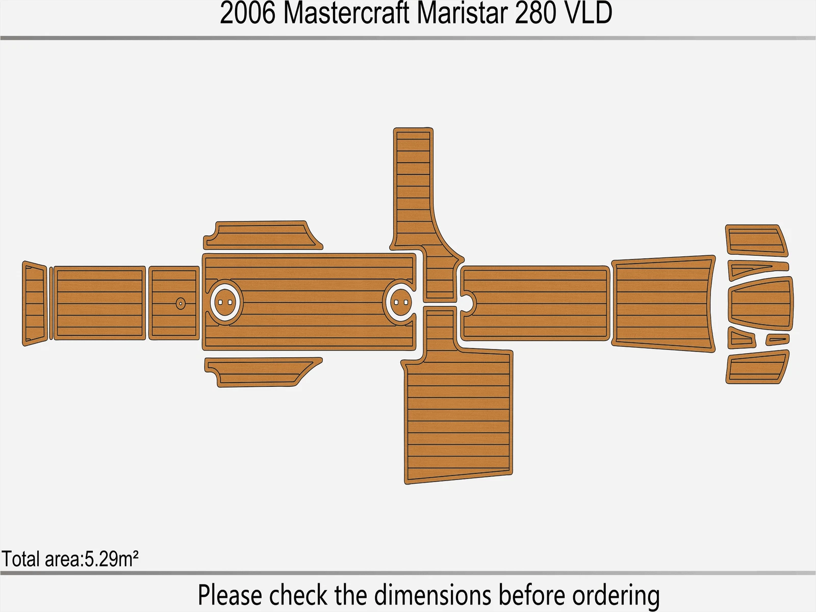 EVA Foam Pads for Mastercraft Maristar 280 VLD (2006)