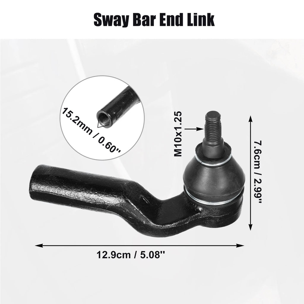 2 Pcs Front Sway Bar Links & Outer Tie Rod End for Mazda 3 (2004–2013)