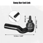 2 Pcs Front Sway Bar Links & Outer Tie Rod End for Mazda 3 (2004–2013)