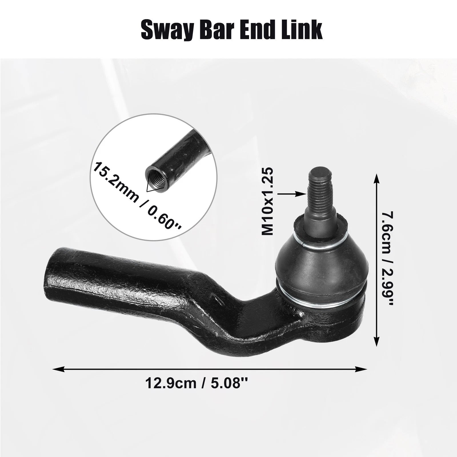 2 Pcs Front Sway Bar Links & Outer Tie Rod End for Mazda 3 (2004–2013)
