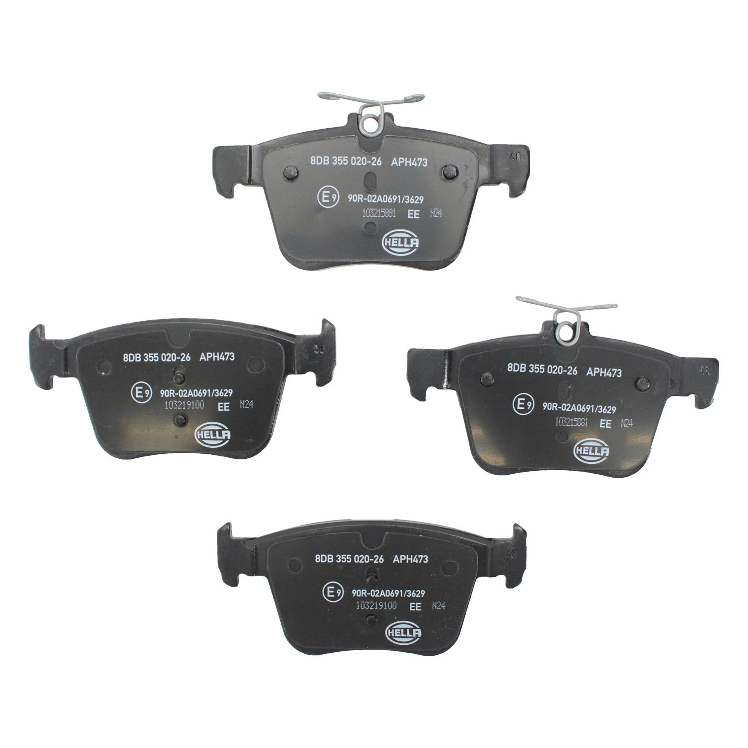 Hella Rear Brake Pads for Audi Q3 S3 TTS Quattro VW Arteon Atlas Jetta Golf R (2011–2023)