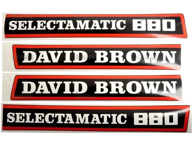 Bonnet Decal Set for David Brown 880 Selectamatic Tractors